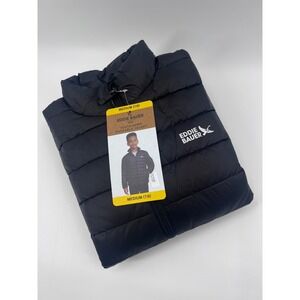 Eddie Bauer Kids Youth Down Packable Jacket Black Medium 7/8 650 Fill‎ Power